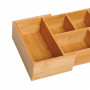 Bambu Förvaringsbox Utdragbar Flera Fack 24,6 x 17,6 x 7 cm