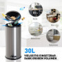 Rund Soptunna 30 L med Fotpedal