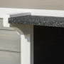 Utomhus Katthus i Trä med Balkong 115 x 66,5 x 74,7 cm Grå - Vit