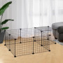 Lekhage för Små Husdjur DIY Metallnät 106 x 73 x 36 cm Svart