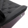 Relax Fåtölj med Pall Retrodesign Knappad Svart 82 x 83 x 110 cm