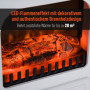 Elektrisk Kamin 950/1850 W med Flamma Effekt 41,5 x 28 x 54,8 cm Vit