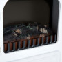Elektrisk Kamin 950/1850 W med Flamma Effekt 41,5 x 28 x 54,8 cm Vit