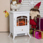Elektrisk Kamin 950/1850 W med Flamma Effekt 41,5 x 28 x 54,8 cm Vit