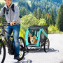 Husdjurssläp - Cykelvagn Hopfällbart 30 kg Grön Grå