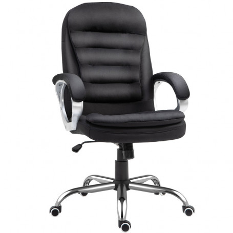 Ergonomisk Kontorsstol Lutning Funktion Svart Linne