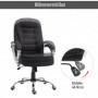 Ergonomisk Kontorsstol Lutning Funktion Svart Linne