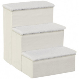 Husdjurstrappa 3 Steg med Förvaringsutrymme 40 x 54 x 48 cm