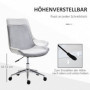 Kontorsstol Sammetstyg Utan Armstöd 52,5 x 60 x 82-91 cm Grå