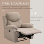 TV-fåtölj / Avslappningsfåtölj 145° Lutbar Beige Linne