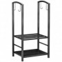Vedställ Metall 2 Nivåer 40 x 30 x 74,5 cm Svart