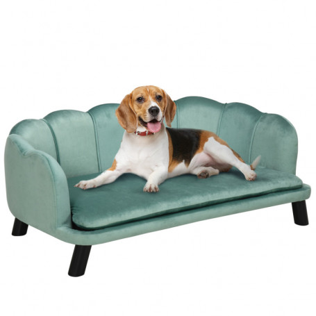 Hundsoffa / Kattsoffa Sammet Grön 98,5 x 60,5 x 35,5 cm upp till 25 kg