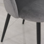 Matstol 2-pack Sammet Grå Skalformade Design 52 x 54 x 79 cm Grå