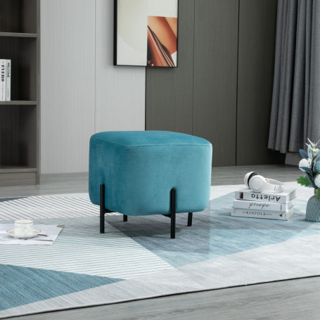 Pall Vadderat Turkos 44,5 x 44,5 x 41,5 cm