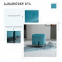 Pall Vadderat Turkos 44,5 x 44,5 x 41,5 cm