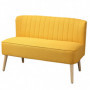 Loungesoffa 2-sits Gul Tyg 117 x 56,5 x 77 cm