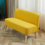 Loungesoffa 2-sits Gul Tyg 117 x 56,5 x 77 cm