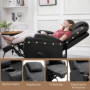 Massagestol - Avslappningsstol Svart Läder 84 x 92 x 109 cm