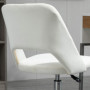 Kontorsstol Utan Arm Modern Design Beige Sammet