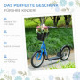 Sparkcykel - Skoter med Luftgummi Däck Blå 5-12 år