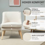 Fåtölj Moder Design Linne Krämvit med Ek Ben