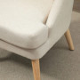 Fåtölj Moder Design Linne Krämvit med Ek Ben