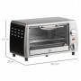 Miniugn - Brödrost 10 L 750W Bakar Pizzor upp till 22 cm Silver