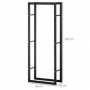 Vedställ Metall 60 x 25 x 150 cm Svart