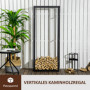 Vedställ Metall 60 x 25 x 150 cm Svart