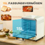 Miniugn / Pizzaugn 15 L 1000 W Krämvit