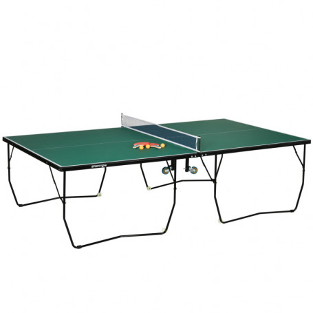 Pingisbord Standard 274 x 152,5 x 76 cm med Hjul Grön