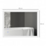 Badrumsspegel med LED-Belysning 80 x 60 cm