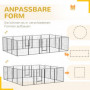 Stor Hundgård Modular Design 16 Panel x 3,2 x 3,2 x 1 m 2 Dörrar St...