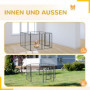 Stor Hundgård Modular Design 16 Panel x 3,2 x 3,2 x 1 m 2 Dörrar Stål Grå