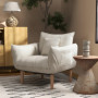 Relax Fåtölj Flexy Avtagbara Ben 75 x 68 x 78 cm Läder Beige
