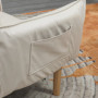 Relax Fåtölj Flexy Avtagbara Ben 75 x 68 x 78 cm Läder Beige