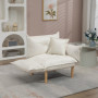 Relax Fåtölj Flexy Avtagbara Ben 75 x 68 x 78 cm Läder Beige