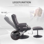 Massagefåtölj med Fotpall Brun Läder 77 x 84 x 95 cm