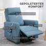 Relax Fåtölj med Lyfthjälp och Fotstöd 84 x 89,5 x 105 cm Sammet Blå