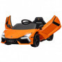 Elbil för Barn Lamborghini, 3-5 år, mjuk körning, med Fjärrkontroll Orange