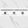 Barbord i Marmorlook, Stålstomme, Ställfötter, 120 x 40 x 100 cm vi...