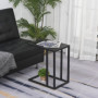 C Form Sidobord Marmoreffekt 45 x 30 x 51,5 cm