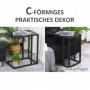 C Form Sidobord Marmoreffekt 45 x 30 x 51,5 cm