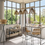 Golvlampa Tripod Bambu Svart "Suny" H.145 cm