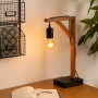 Bordslampa Trä Svart "Wild" H.46 cm