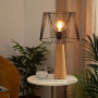Bordslampa Trä Metall Svart "Joe" H.46 cm