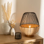 Bordslampa Mix Natur och Metall "Anea" H.36 cm