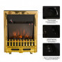 Elektrisk Kamin Flameffekt 1000/2000W 48,2 x 18,5 x 59,2 cm Guld