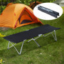 Campingsäng Hopfällbar med Väska 193 x 64 x 40 cm Svart