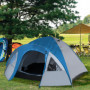 Campingtält för 4 Personer 3,00 x 2,50 x 1,30 m blå - grå